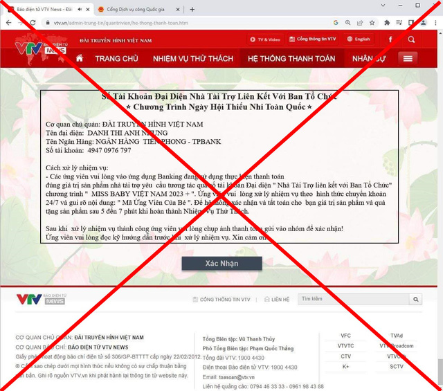 Cảnh báo chiêu trò mạo danh Báo điện tử VTV News để lừa đảo - Ảnh 3.
