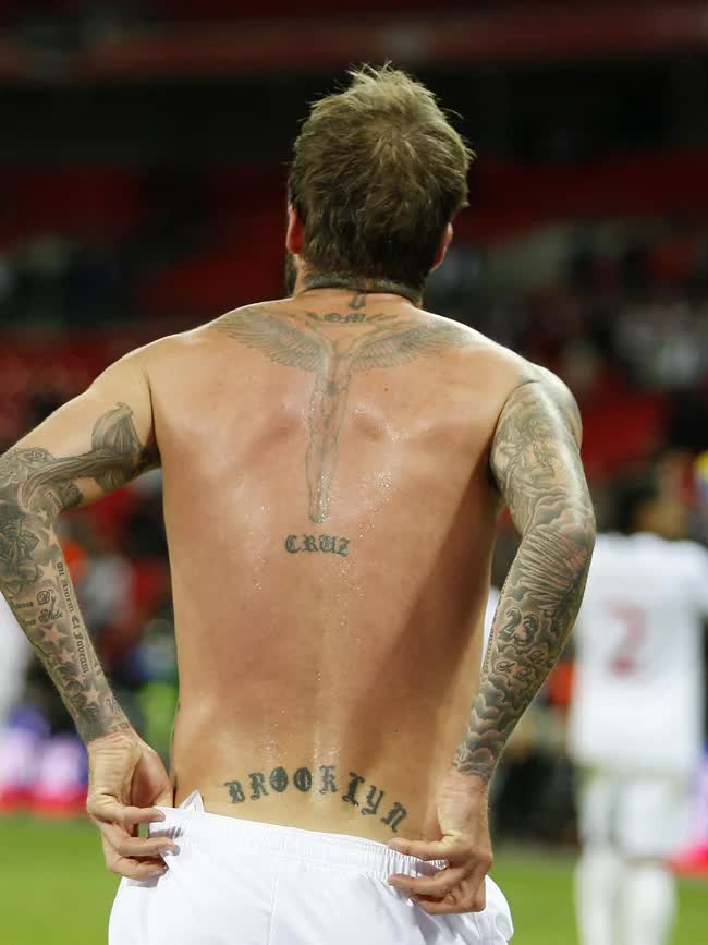 Hình xăm cơ thể David Beckham giúp tuyên truyền chống bạo lực với trẻ em   VnExpress Sức khỏe