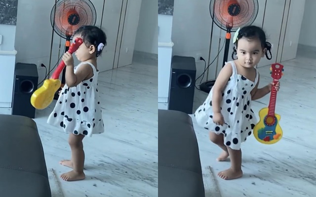V&otilde; Hạ Tr&acirc;m khoe khoảnh khắc nhảy m&uacute;a của con g&aacute;i 2 tuổi - Ảnh 2.