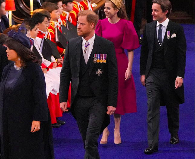 Ho&agrave;ng tử Harry một m&igrave;nh bước v&agrave;o lễ đăng quang của vua cha - Ảnh 3.