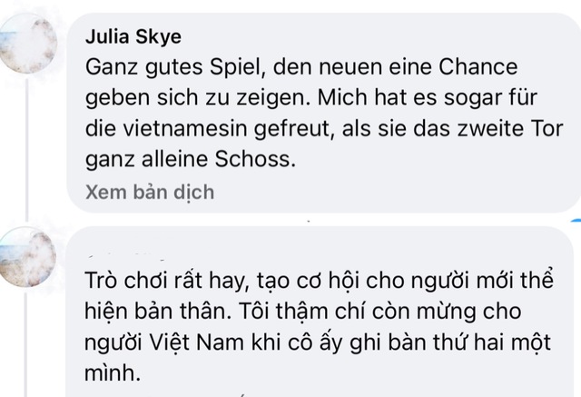 CĐV Đức kinh ngạc trước tinh thần mạnh mẽ của ĐT nữ Việt Nam - Ảnh 4.