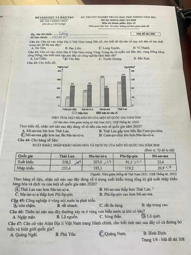 Đề thi Địa lý THPT quốc gia 2023 - Ảnh 1.