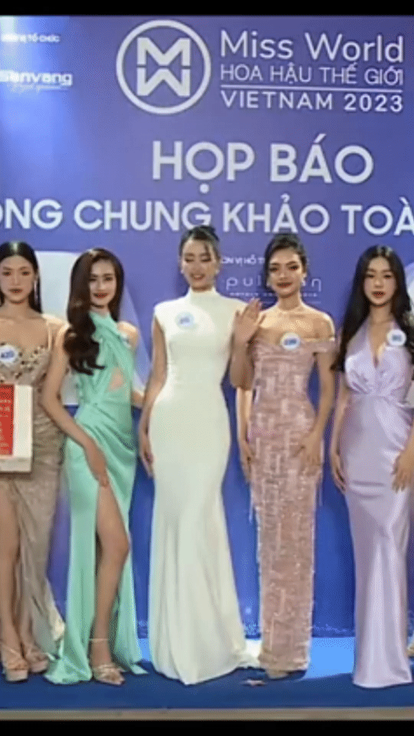 Ứng viên Miss World Vietnam 2023 bị soi thái độ khi chụp ảnh cùng các thí sinh - Ảnh 4.