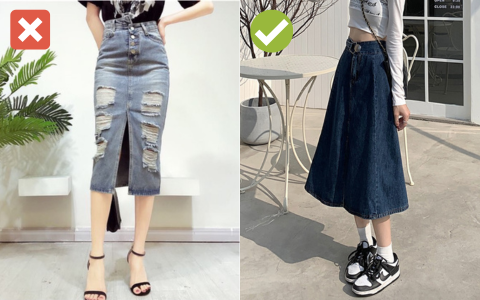 Chân váy denim dài đang hot nhưng có 4 kiểu bạn không nên mua - Ảnh 4.