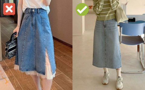 Chân váy denim dài đang hot nhưng có 4 kiểu bạn không nên mua - Ảnh 3.