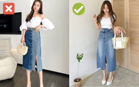 Chân váy denim dài đang hot nhưng có 4 kiểu bạn không nên mua - Ảnh 1.