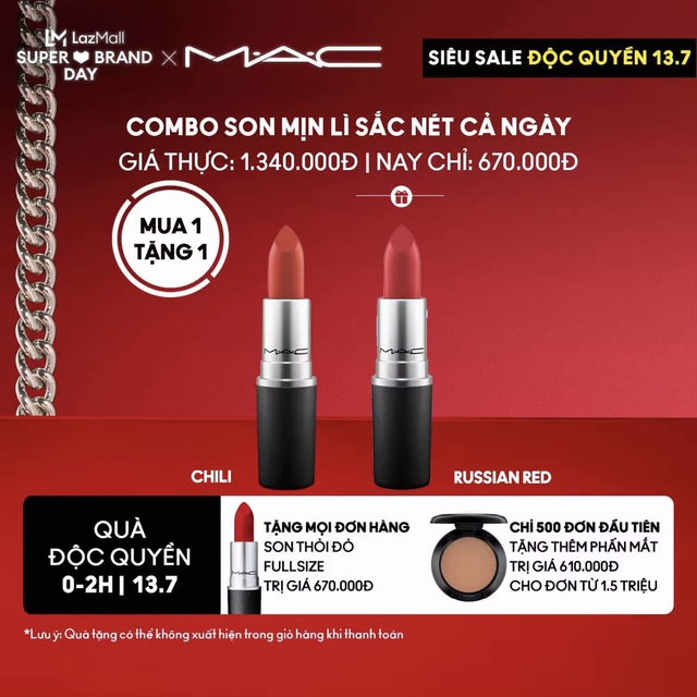 Deal độc quyền từ MAC v&agrave; Lanc&ocirc;me: 5 d&ograve;ng son mịn mướt, m&agrave;u đẹp v&ocirc; đối, ưu đ&atilde;i đến 40% k&egrave;m qu&agrave; tặng xịn - Ảnh 5.