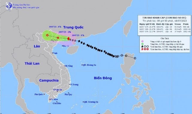 Bão số 1 giật cấp 12, cách Móng Cái 70km, miền Bắc mưa lớn từ trưa nay - Ảnh 1.