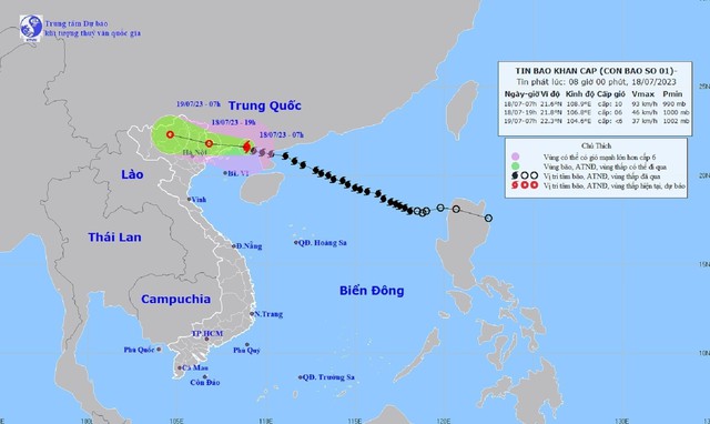 Cập nhật: B&atilde;o số 1 g&acirc;y mưa lớn từ đ&ecirc;m 18/7, nguy cơ lũ qu&eacute;t, sạt lở đất - Ảnh 8.