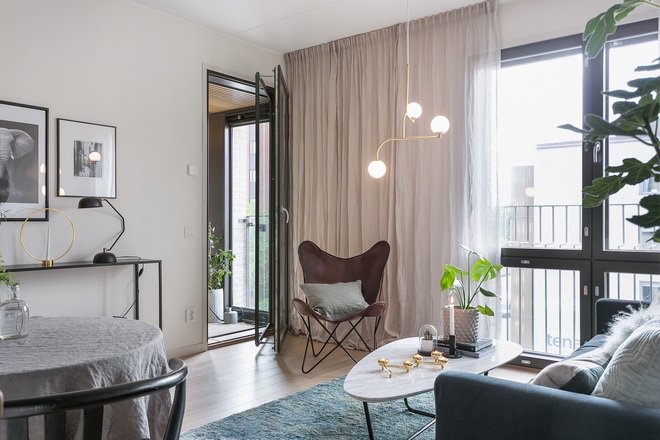 Căn hộ 47m2 với sắc xanh chủ đạo ai nhìn cũng thấy mát mắt - Ảnh 3. Căn hộ 47m2 với sắc xanh chủ đạo ai nhìn cũng thấy mát mắt - Ảnh 3.