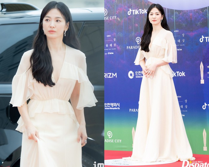 Sự tinh tế của Song Hye Kyo khi diện váy dạ hội - Ảnh 4.