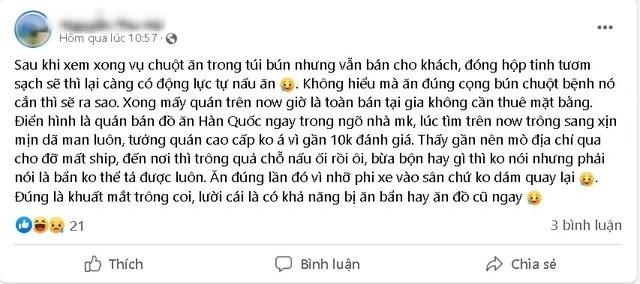 Xử phạt, dừng hoạt động quán ăn có chuột ngồi chễm trệ trên túi bún - Ảnh 4.