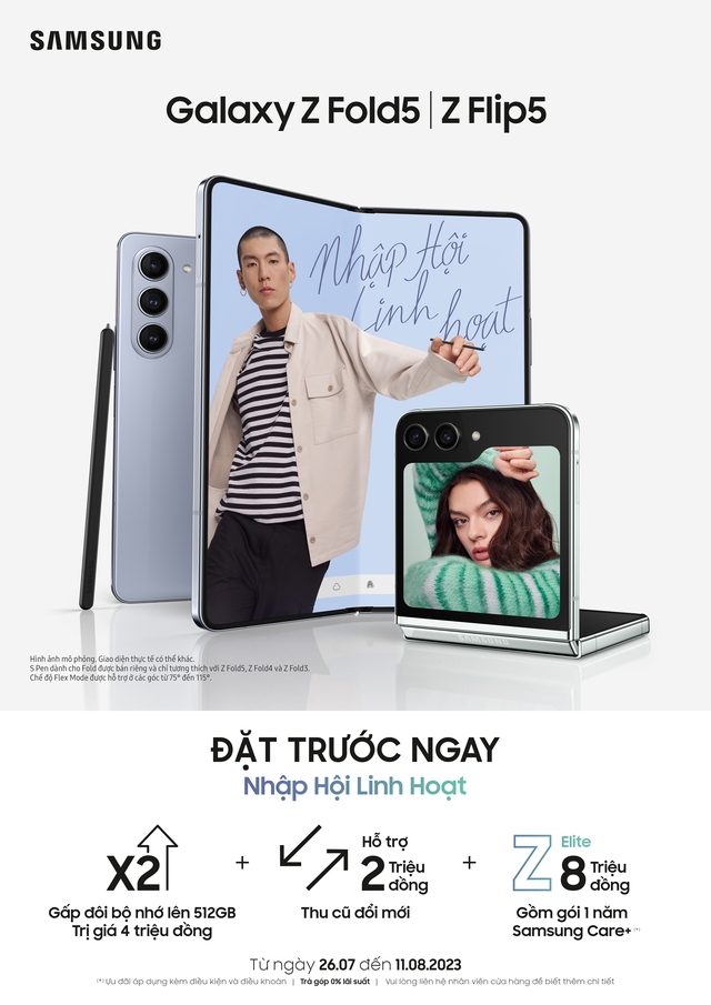 Đây là giá bán chính hãng bộ đôi Galaxy Z Fold5 và Z Flip5: Từ 25,99 triệu đồng, miễn phí nâng cấp bộ nhớ kèm loạt ưu đãi - Ảnh 2.