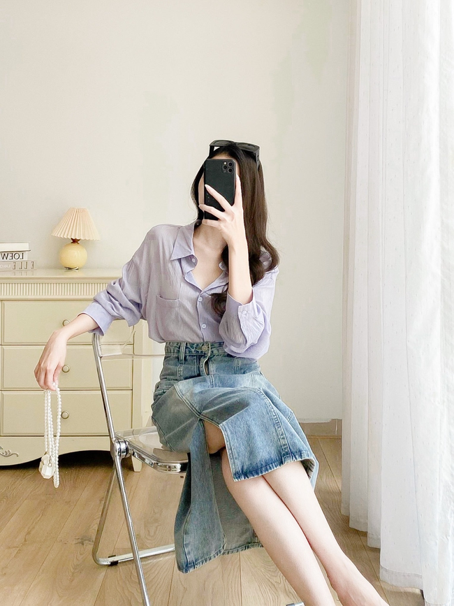 7 set đồ hack eo thon d&aacute;ng chuẩn từ ch&acirc;n v&aacute;y denim d&agrave;nh cho c&ocirc; n&agrave;ng đầy đặn - Ảnh 17.