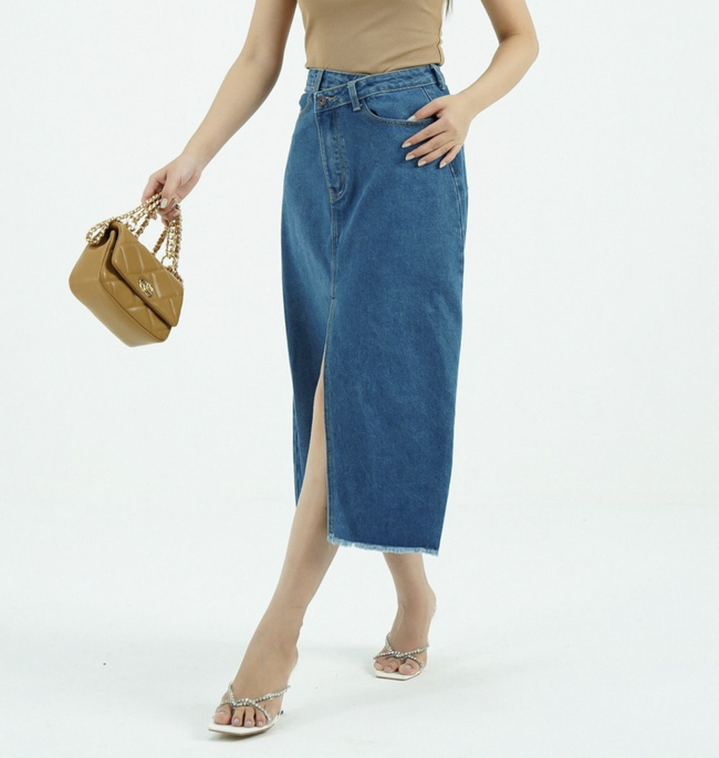 7 set đồ hack eo thon d&aacute;ng chuẩn từ ch&acirc;n v&aacute;y denim d&agrave;nh cho c&ocirc; n&agrave;ng đầy đặn - Ảnh 15.