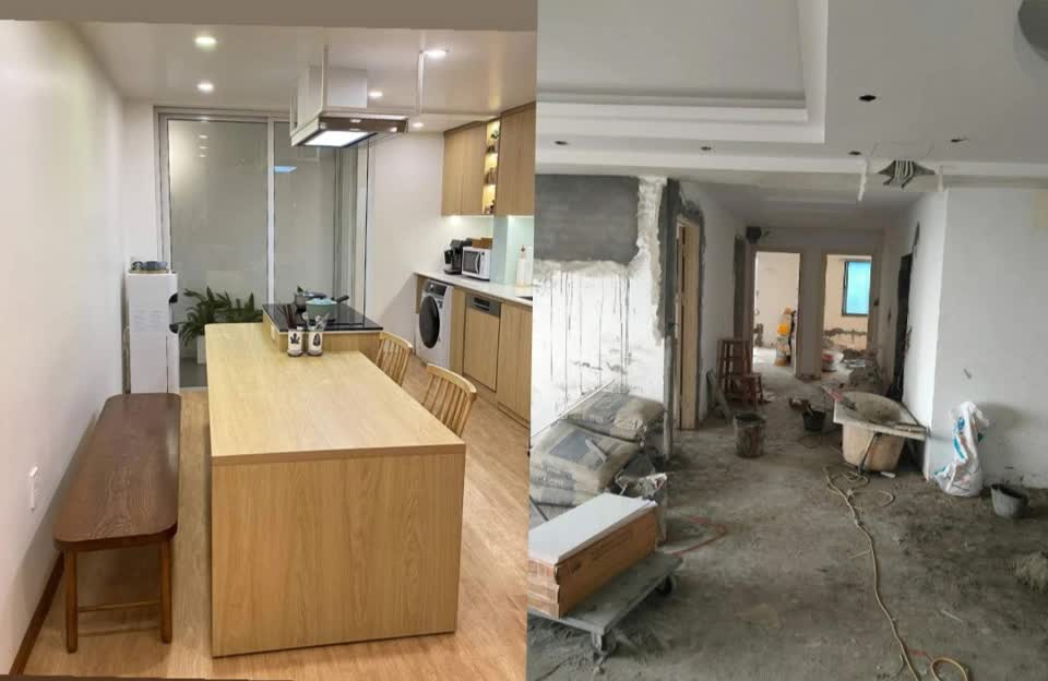 Cải tạo phòng khách chung cư