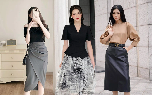 Outlet | Chân váy xòe dáng dài họa tiết | My Way Fashion || Thời trang  thiết kế cao cấp
