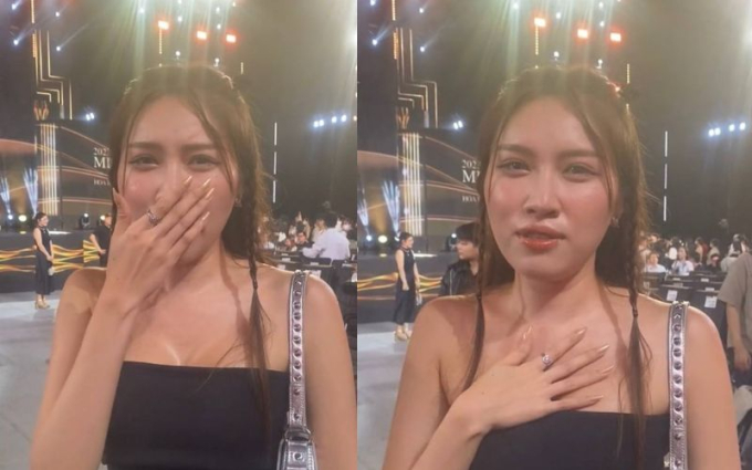 Lý do Thanh Thanh Huyền liên tục lấy tay che mặt khi đi cổ vũ Miss Grand Vietnam 2023? - Ảnh 1.