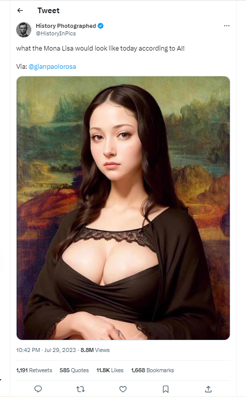 Hé lộ hình ảnh Mona Lisa của thế kỷ 21 có ngoại hình khiến nhiều người bất ngờ?