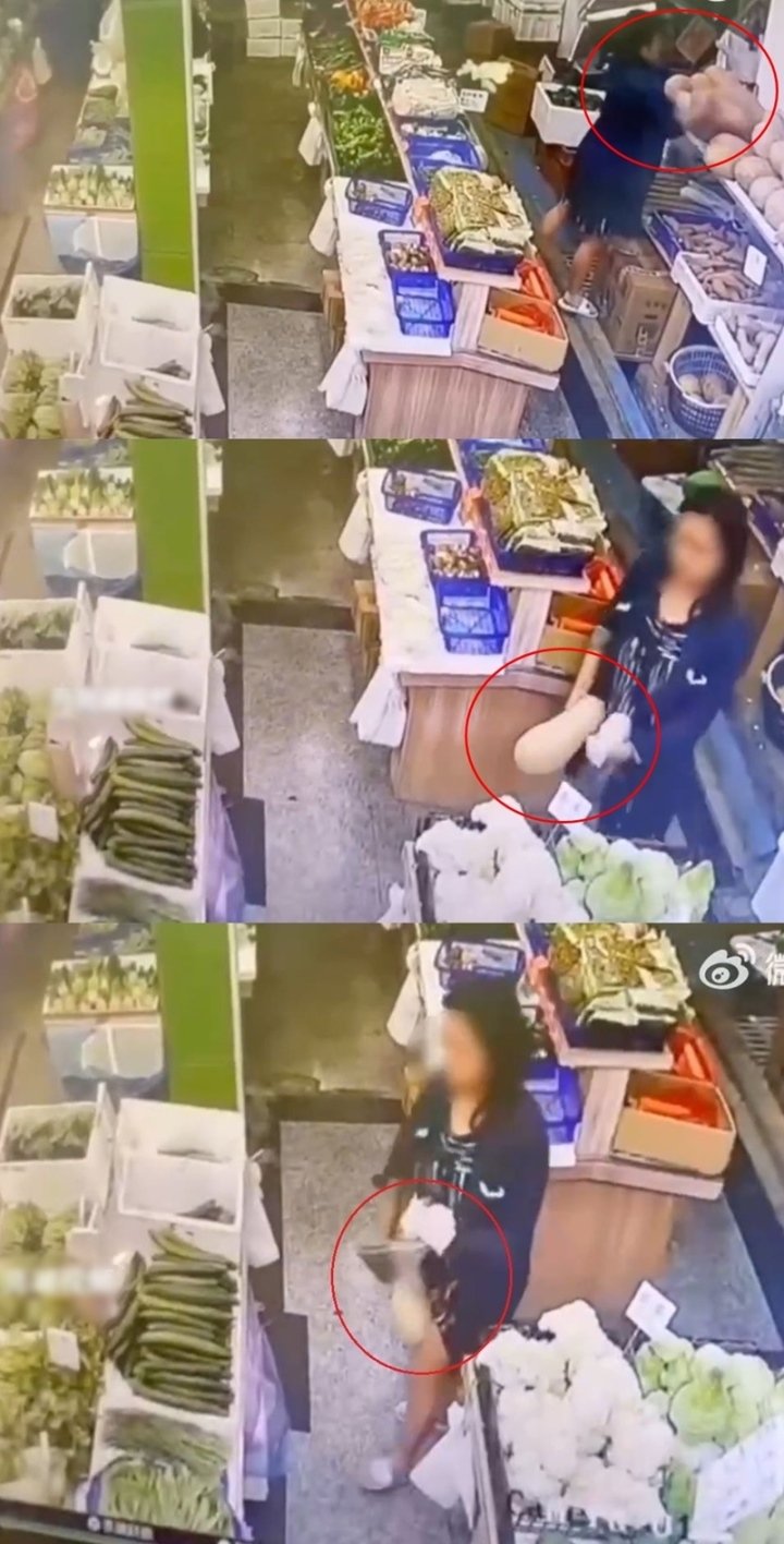 Siêu trộm gây sốc nhân viên siêu thị: Giấu quả bí trong váy vẫn lặng lẽ bước đi
