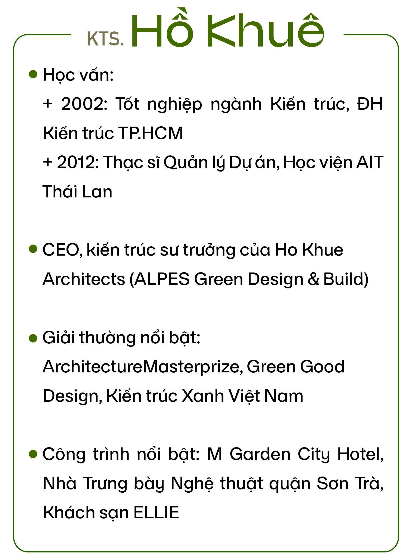 KTS. Hồ Khuê: Ít chủ đầu tư nào tin vào câu chuyện tương lai của các công trình bền vững, cho đến khi mọi vấn đề xảy ra và chịu tác động - Ảnh 1.