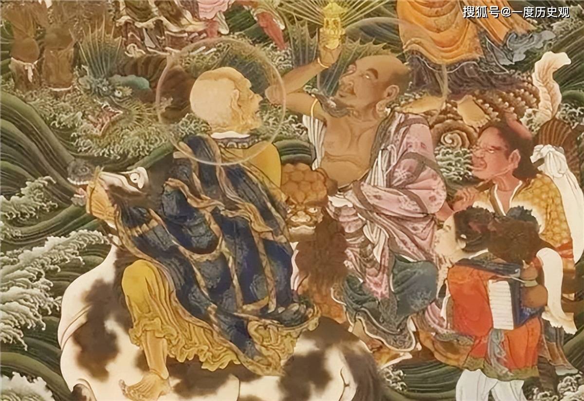 Dép xỏ ngón xuất hiện trong tranh La Hán 1.000 năm tuổi