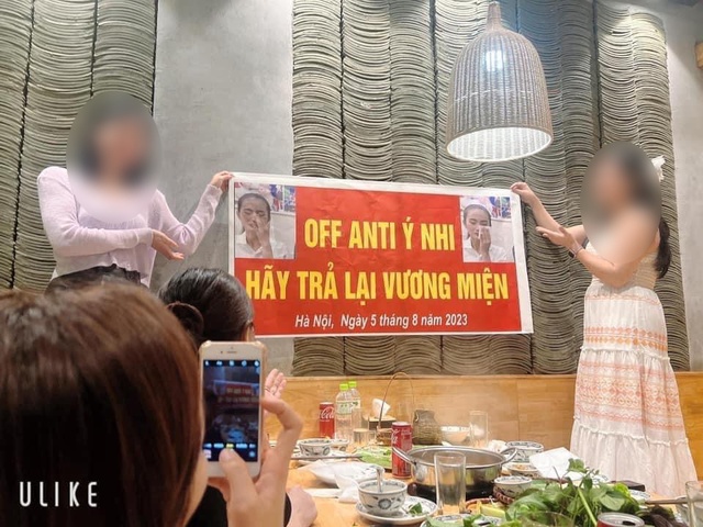 Netizen không đồng tình trước hình ảnh buổi offline hội antifan Hoa hậu Ý Nhi, có cả băng rôn đòi tước vương miện - Ảnh 2.