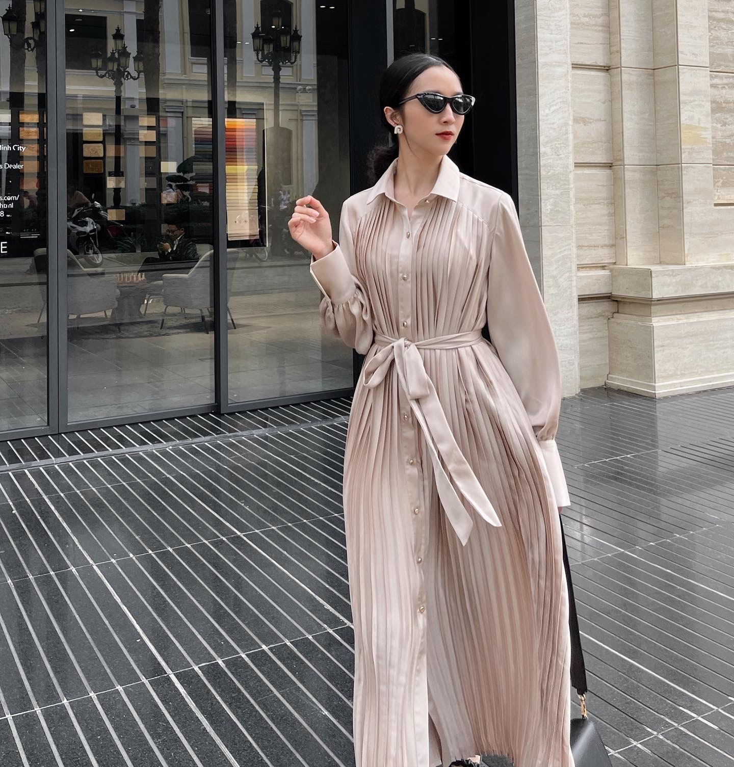 Những mẫu váy liền thích hợp diện những ngày trời mùa thu mát mẻ - Ảnh 1.