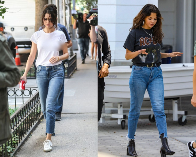 Mặc quần jeans ống đứng đơn giản mà sành điệu như Selena Gomez - Ảnh 2.