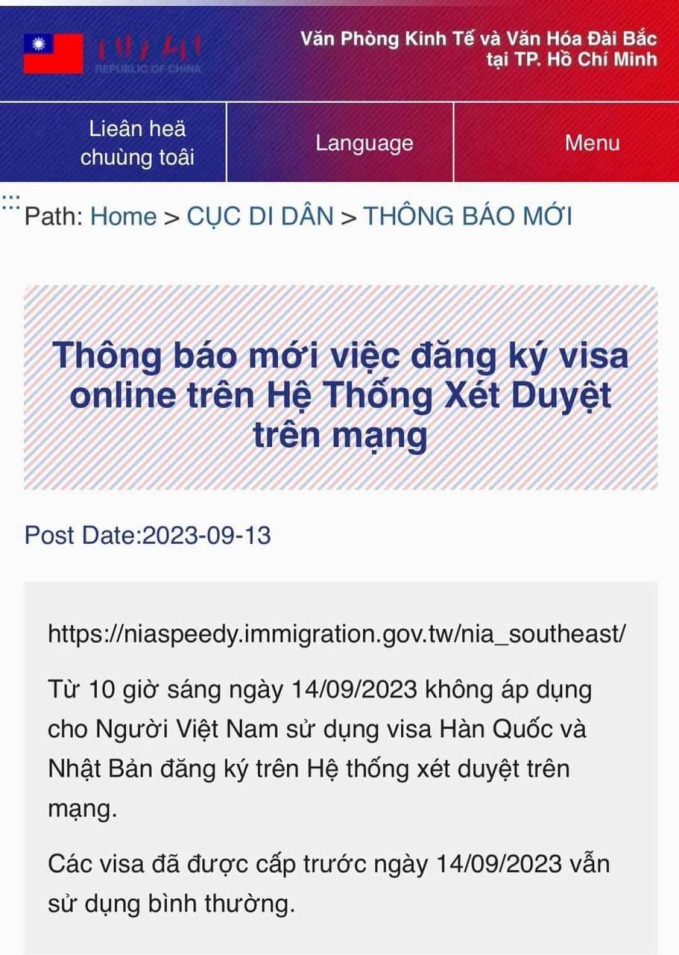 Đài Loan (Trung Quốc) siết chặt quy định cấp e-visa với du khách Việt - Ảnh 1.