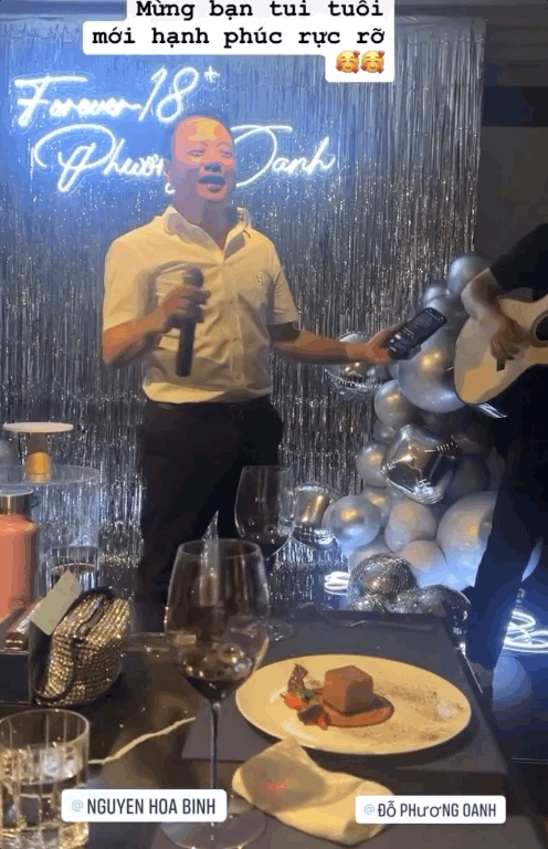 Phương Oanh và Shark Bình sánh đôi trong tiệc sinh nhật, công khai khoá môi cực ngọt - Ảnh 4.