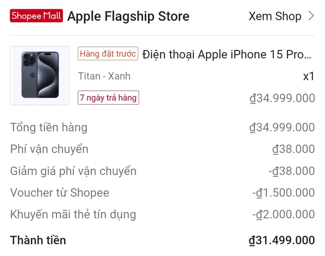 Đ&acirc;y l&agrave; mức gi&aacute; rẻ nhất của iPhone 15 Pro Max tại Việt Nam - Ảnh 3.