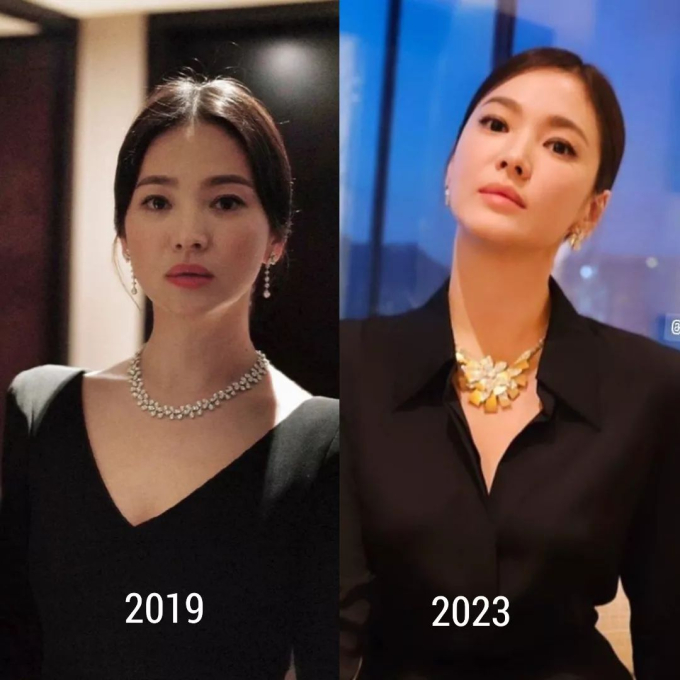 Song Hye Kyo trở thành chủ đề hot vì bức ảnh so sánh nhan sắc sau 4 năm, không hề có dấu hiệu già đi - Ảnh 2.