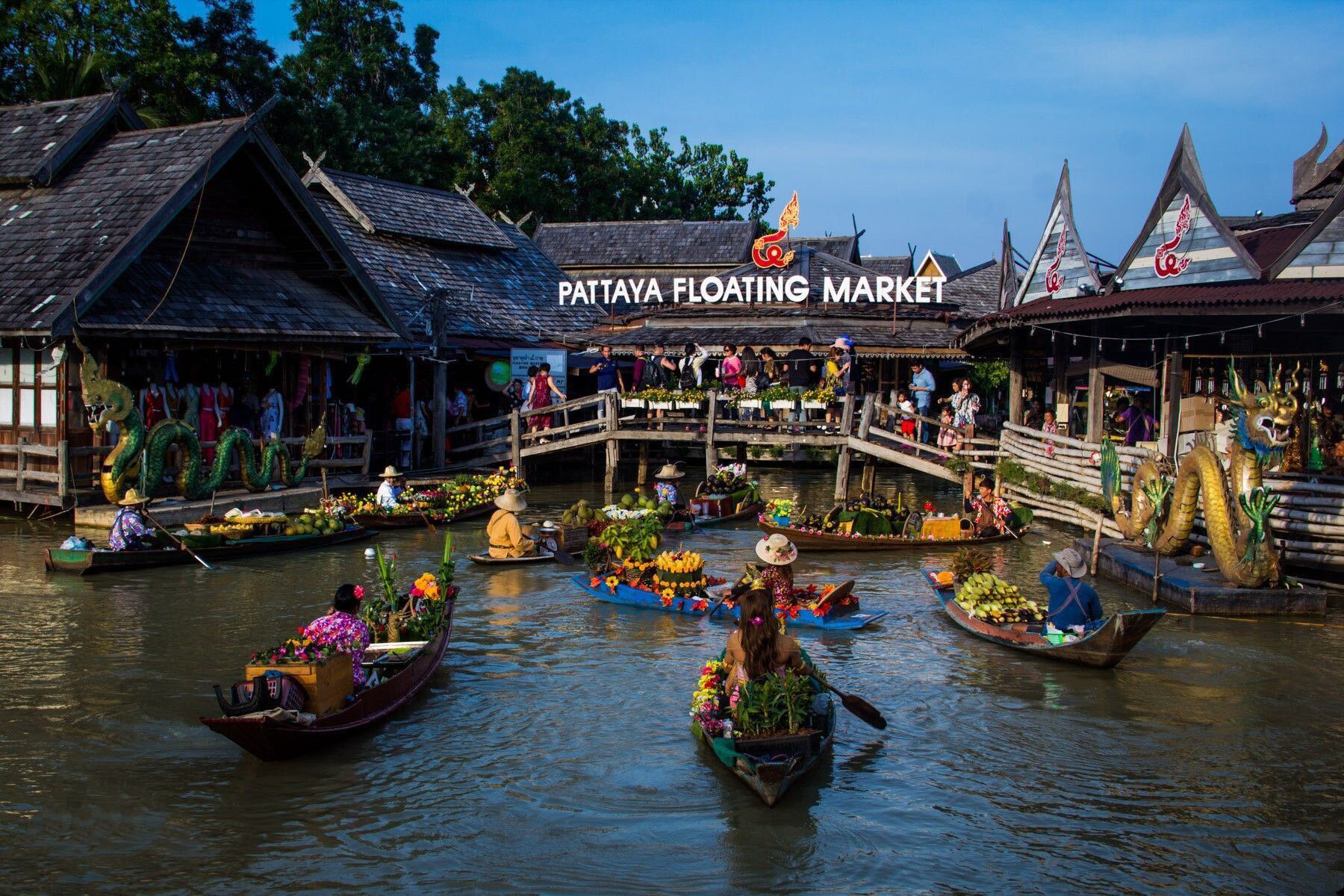 Chùm ảnh chợ nổi Pattaya, địa điểm du lịch nổi tiếng ở Thái Lan trước vụ cháy kinh hoàng