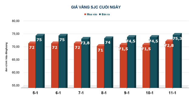 Giá vàng hôm nay, 12-1: Liên tục gây bất ngờ - Ảnh 2.