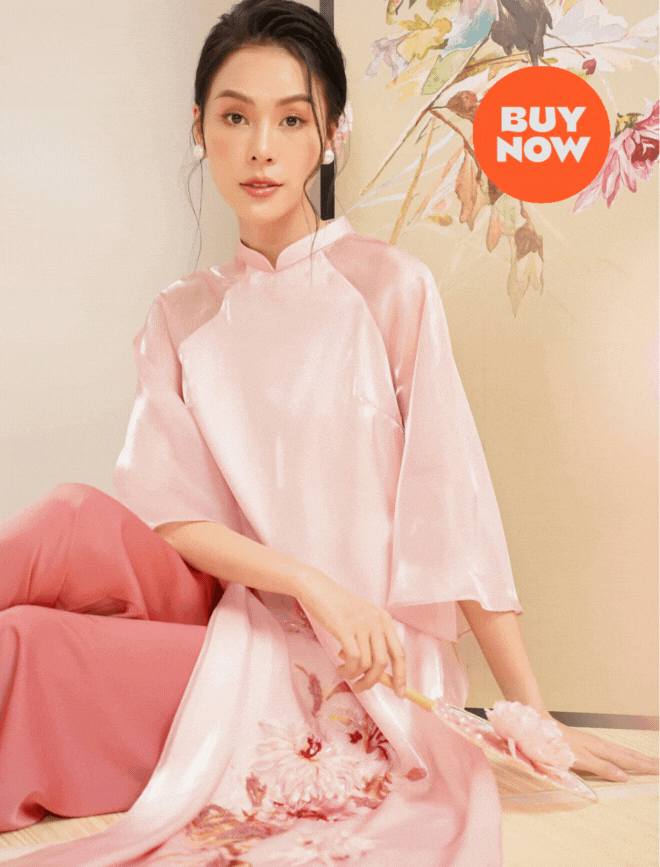 Gam màu áo dài hot nhất Tết Giáp Thìn gọi tên hồng phấn, có đến 10 thiết kế nổi bật mà nàng chớ ngó lơ - Ảnh 2.