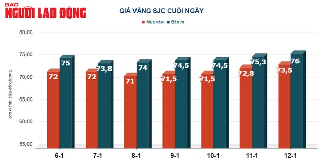 Giá vàng hôm nay, 13-1: Tăng dữ dội - Ảnh 2.