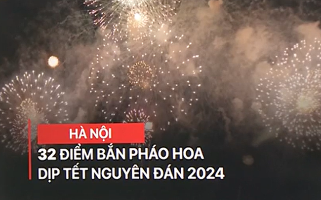 32 điểm bắn pháo hoa dịp Tết Nguyên đán 2024 ở Hà Nội - Ảnh 1.
