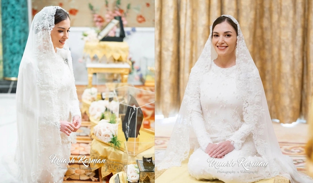 Váy cưới các nàng dâu thường dân nổi tiếng: 2 công nương nước Anh khác biệt lớn, vợ hoàng tử Brunei thì sao? - Ảnh 2.
