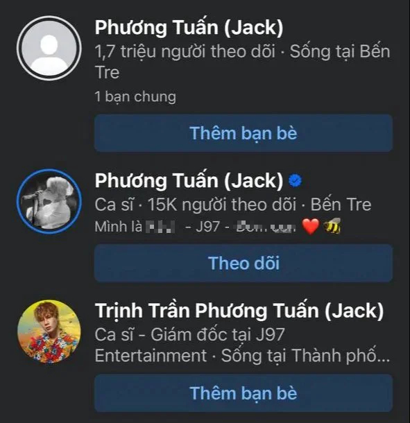 Vì sao có 2 tài khoản Facebook mang tên Jack, chính chủ 1,7 triệu người theo dõi không có tick xanh còn acc clone lại có? - Ảnh 1.