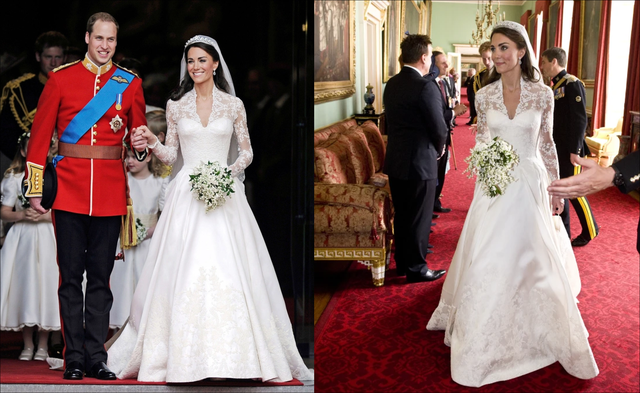 Váy cưới các nàng dâu thường dân nổi tiếng: 2 công nương nước Anh khác biệt lớn, vợ hoàng tử Brunei thì sao? - Ảnh 8.