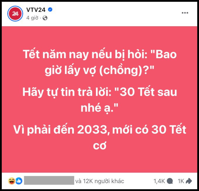 9 năm nữa mới có 30 Tết, hội bị giục cưới nhanh trí nghĩ ra cách đối đáp khi bị hỏi: “Bao giờ cho bác ăn cỗ?”. - Ảnh 1.