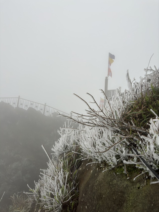 Băng tuyết phủ trắng chùa Đồng trên đỉnh Yên Tử - Ảnh 5.
