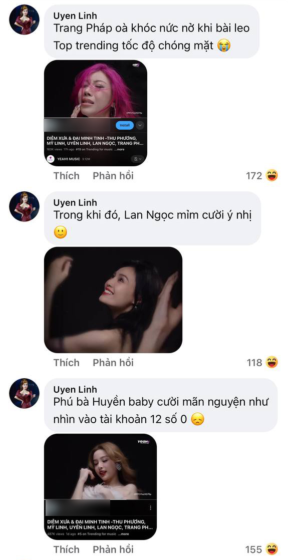 Uyên Linh phấn khích khi lọt top 5 thịnh hành YouTube, bất ngờ khoe luôn tài khoản... 12 số 0 của Huyền Baby - Ảnh 2.