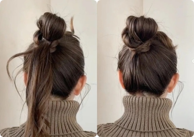 Gợi ý 2 kiểu tóc búi sang chảnh diện cùng áo len cao cổ - Ảnh 7.