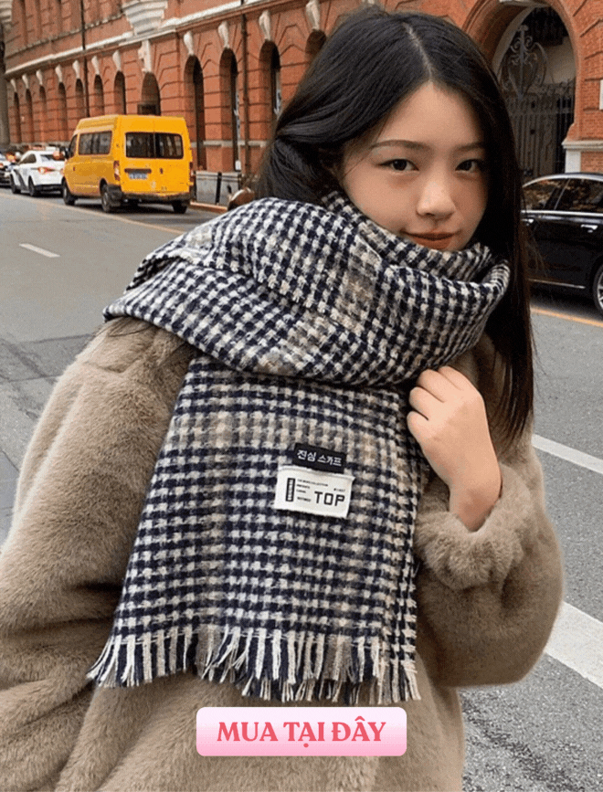 Trời lạnh thế này, nàng ngắm ngay 8 mẫu khăn quàng cổ style Hàn để ra đường không còn là nỗi ám ảnh - Ảnh 6.