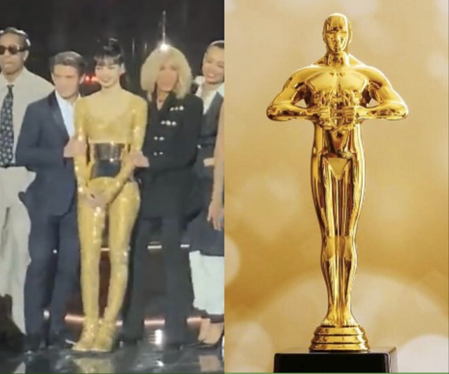 Lisa gây sốt với bóng lưng đầy quyền lực, outfit hàng hiệu qua tay fan lại thành “tượng vàng Oscar” - Ảnh 3.