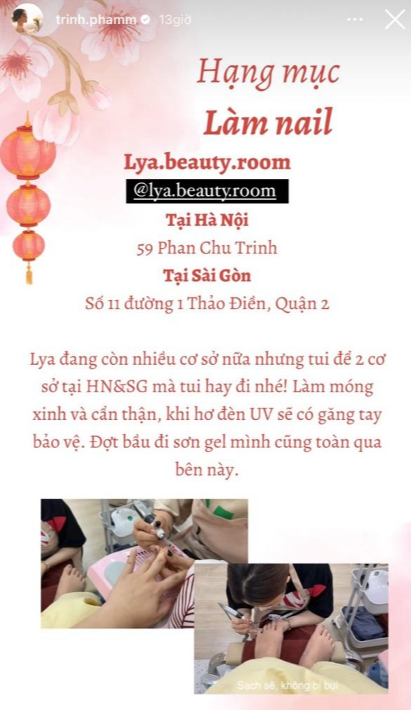 Trinh Phạm mách 9 địa chỉ làm đẹp ruột, giúp nàng có mi cong - nail xinh - tóc đẹp chơi Tết Giáp Thìn 2024 - Ảnh 2.