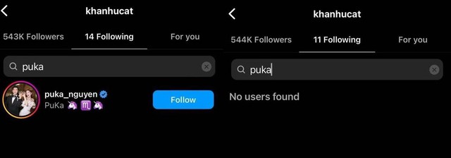 Phát hiện Khả Như đã unfollow Puka, tình bạn toang đúng như lời đồn? - Ảnh 3.