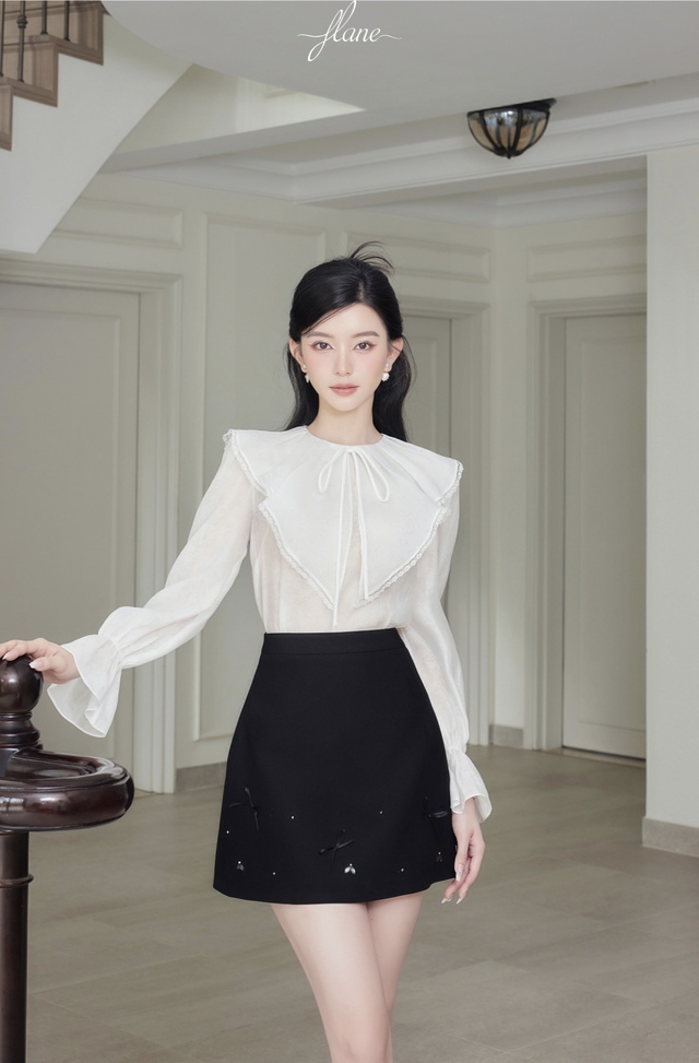 Mặc đẹp như nàng tổng tài Kim Yoo Jung với 10 mẫu áo blouse trắng siêu xinh diện Tết - Ảnh 17.